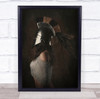 Lady Knight Soldier Medieval Chainmail Helmet Portrait Wall Art Print