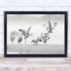 Sandhill Cranes In Morning Crane B&W High Key High-Key Wall Art Print