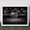 Clock Work Creative Edit Edited Obscuring Man Working Wall Art Print