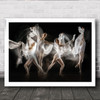 Dance Dancer Dancing Girl Model Woman Dark Background Wall Art Print