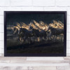 Fire Fighting Animal Animals Horse Horses Motion Blur Wall Art Print