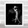 Horror Conceptual Eerie Electricity Wire Blind Person Wall Art Print