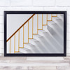 Just Steps Stairs Staircase Stairwell Stairway Yellow Wall Art Print