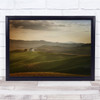 Over The Hills Landscape Tuscany Italy House Building Wall Art Print