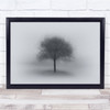 Tree In Fog Morning Painterly Creative Edit Landscape Wall Art Print