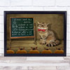 Lecturer Cat Kittens Lecture Humor Kitten Pet Animal Wall Art Print