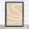 Beige Lines 01 Graphic Illustration Abstract Simple Wall Art Print