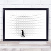 Sculpture Memento White Cimetry Person Walking Mood Wall Art Print