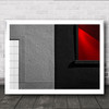 Vitrina Red Black Abstract Lines Abstraction Wall Modern Art Print