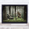 Combat Army Soldier Military Forest People Action Wall Art Print