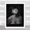 Portrait With Notes Of Erotic Girl Eyes Eyelashes Wall Art Print