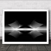 Reflect Paper Mirror Black-and-white Shadow Light Wall Art Print