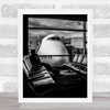 Last Call Airplane Business Airport Chairs Plane Wall Art Print