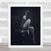 Helen Woman Portrait Sitting On Chair Bare Legs Wall Art Print