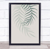 Leaf Frilly Green Botanical Illustration Leaves Wall Art Print