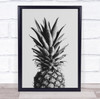 Pineapple Black A White 02 Fruit Fruits Studio Wall Art Print