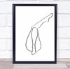 Legs Illustration Line Art Lines Body Bodyscape Wall Print