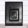 Locked Up 2 Mirror Key In Surreal Keys B&W Wall Art Print