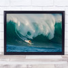 Surfer Surfing Surf Board Water Sea Ocean Wall Art Print