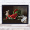 Still Life Jug Pitcher Glass Watermelon Wall Art Print