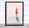 Red Feelings Blurry Dress Silhouette Wall Art Print