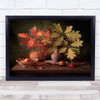 Autumnal Leaves In Pots Pumpkin Wall Art Print