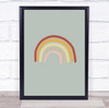 Rainbow Green Arch Illustration Wall Art Print