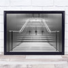 Illusional Stairs People Faded Wall Art Print