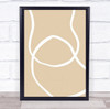 Beige Lines 04 Shapes Graphic Wall Art Print