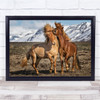 Moment Horses Close Loving Wall Art Print