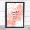 Snacks Help Yourself Gold Geometric Light Pink Splatter Personalised Party Sign