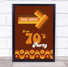 1970 70's Birthday Groovy Waves This Way To The Personalised Event Party Sign