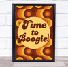 1970 70's Birthday Groovy Waves Time To Boogie Personalised Event Party Sign