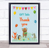 Cute Animals Instruments Birthday Gift Table Personalised Event Party Sign