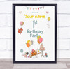 Animals Balloon Cake Welcome To Birthday Personalised Event Party Sign