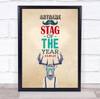 Stag Of The Year Hipster Stag Do Personalised Event Party Decoration Sign