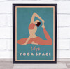Lady Stretch Yoga Gym Space Room Personalised Wall Art Sign