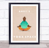Male Pose Yoga Gym Space Room Personalised Wall Art Sign