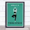 Green Yoga Gym Space Room Personalised Wall Art Sign