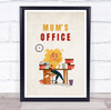 Mum's Office Blond Hair Female Room Personalised Wall Art Sign