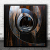 Metal Rust Rusty Architecture Abstract Shapes Geometry Industry Square Wall Art Print