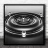 Gravity Ripple Ripples Water Drop Drops Droplet Droplets Still Square Wall Art Print