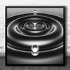 Ripple Ripples Water Drop Drops Droplet Droplets Graphic Square Wall Art Print