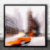 Toronto Gooderham Building Street Abstract Orange Canada Double Square Wall Art Print