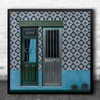 Porto Doors Architecture Door Portugal Pattern Facade Wall Square Wall Art Print