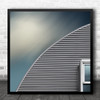 Architecture Wall Abstract Abstraction Blue Windows Modern Square Wall Art Print