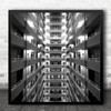 Apartment Japan Apartments Perspective Vanishing Point Square Wall Art Print