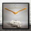Useless Clothes Hanger Surreal Clothes Surrealism Funny Humour Square Wall Art Print