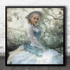 Kazakhstan Renaissance Soft Model Woman Hat Dress Pastel Colour Square Wall Art Print