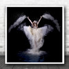 Action Dress Fashion Dust Flour Portrait Dance Dancer Square Wall Art Print